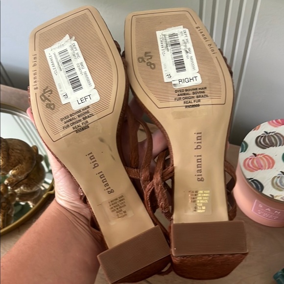 Gianni Bini Rust Strappy Block Heels - Picture 5 of 5